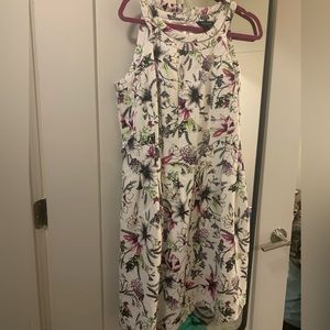 white house black market floral dress size 14